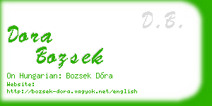 dora bozsek business card